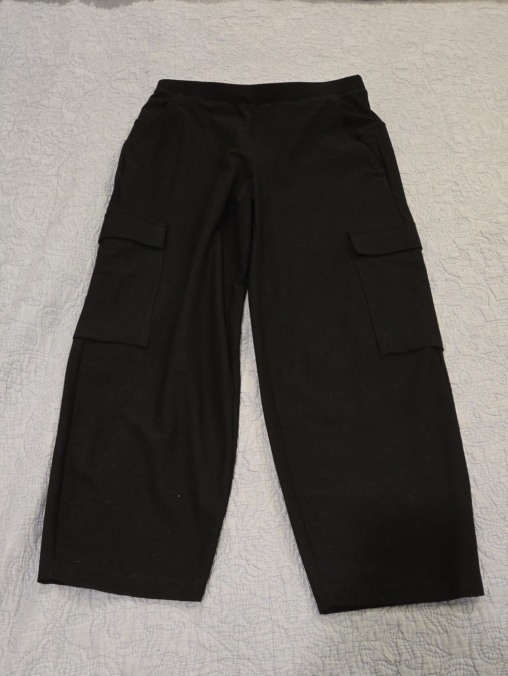 Eileen Fisher Black Flex Ponte Cargo Lantern Pants - Size XS Excellent Condition - Picture 3 of 12